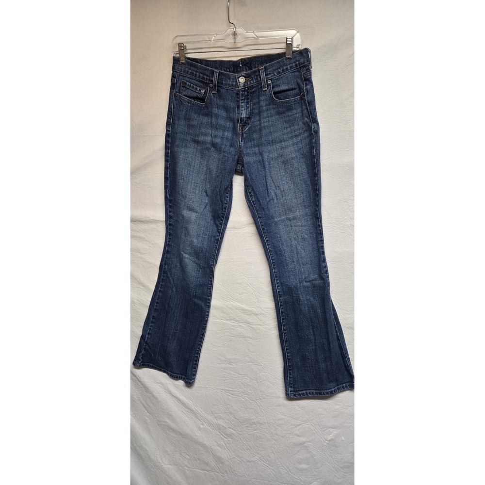 Levis Womens Mid Rise Bootcut Jeans Size 10 Short Medium Wash Stretch 10S